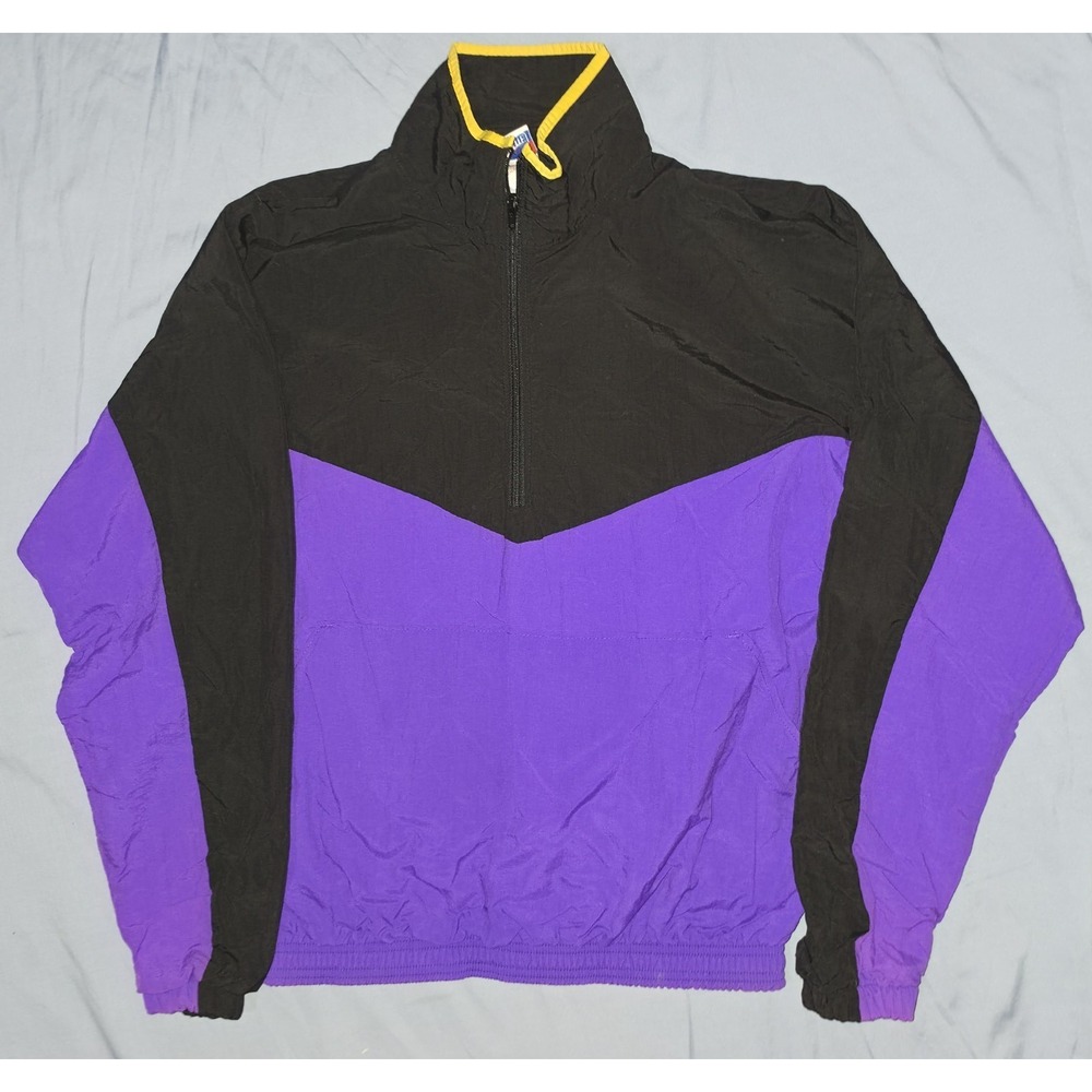 Vintage 90s Brute Purple/Black Windbreaker Pullover Pockets USA
